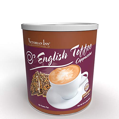 Victorian Inn Instant Cappuccino, English Toffee, 32-Ounce Canis