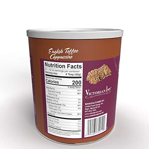 Victorian Inn Instant Cappuccino, English Toffee, 32-Ounce Canis
