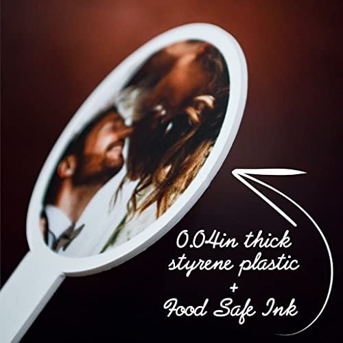 100 Pack Of Custom Photo Cupcake Toppers, Plastic Personalized C