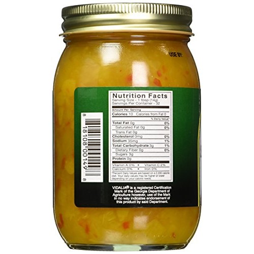 Vidalia Brands Sweet Onion Relish 16 Oz Jar