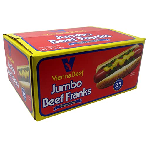 Vienna Beef Jumbo Skinless Franks 6 5:1 5 lbs. 25 total Franks