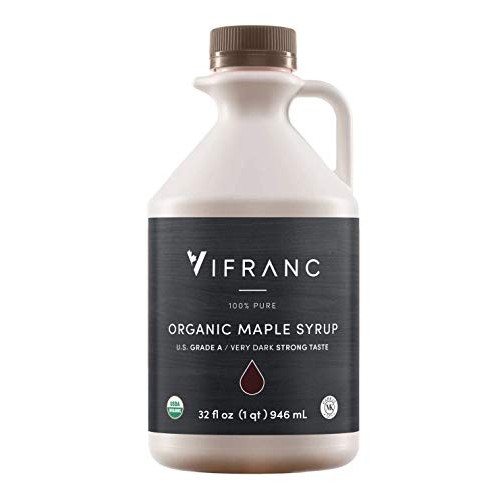 Vifranc Organic Us Grade A Maple Syrup, Very Dark, 32 Ounce