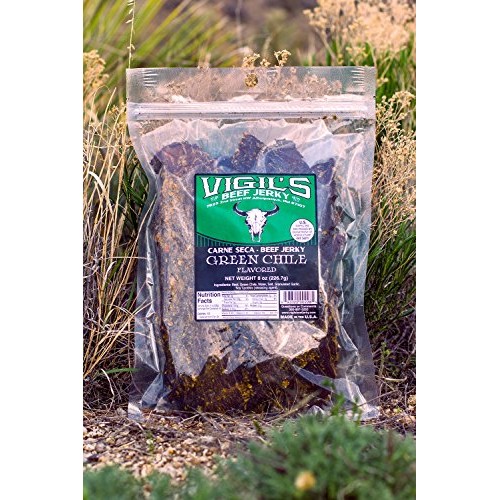 Vigils Green Chile Beef Jerky 8Oz.