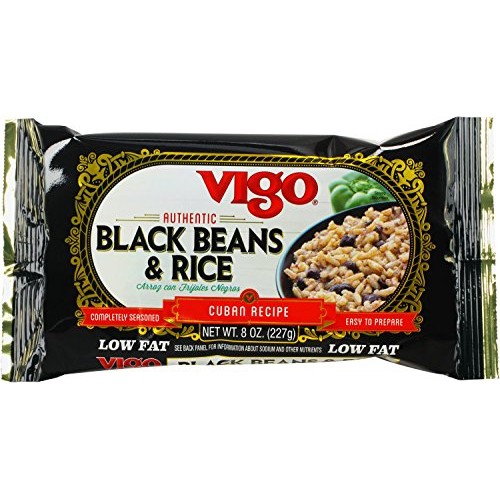 Vigo Black Beans And Rice, 8-Ounce Pouches Pack Of 12