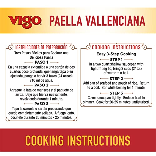 Vigo Authentic Paella Valenciana, Yellow Rice & Seafood Dinner, ...