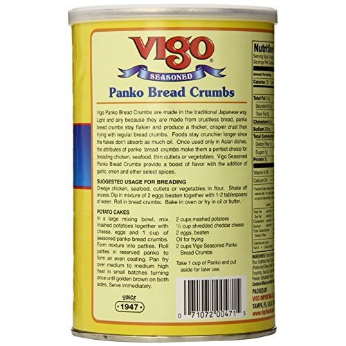 Vigo Italian Style Seasoned Panko Bread Crumbs, 8 Ounce