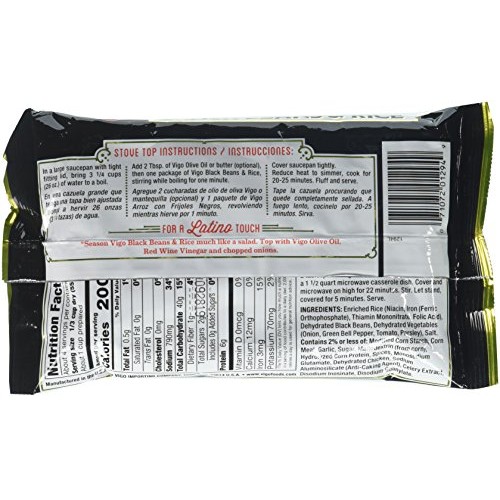 Vigo Rice Mix And Black Bean, 8Oz Pack Of 4