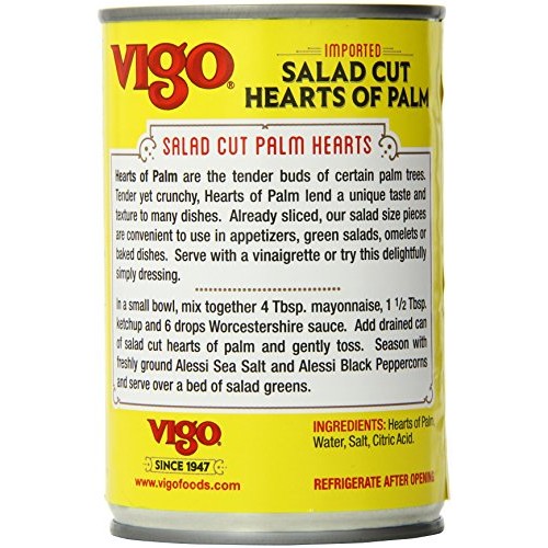 Vigo Salad Cut Palm Hearts, 14 Ounce Pack Of 12