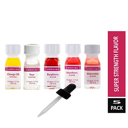Lorann Oils Super Strength Orange Oil, Pear, Raspberry, Strawbe