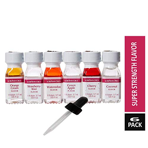 Lorann Oils Super Strength Strawberry Kiwi, Orange Cream, Water