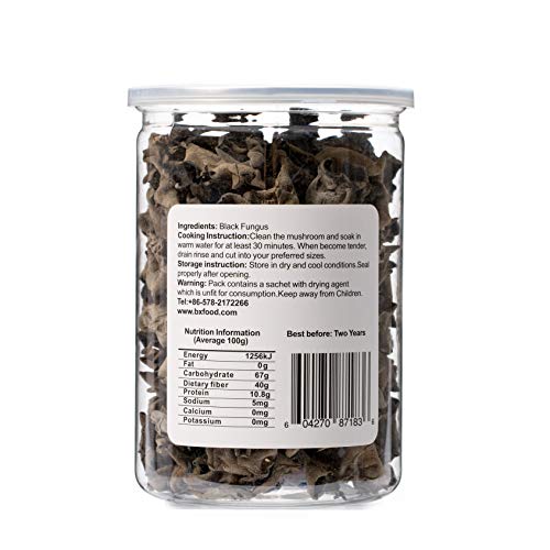 Vigorous Mountains Dried Black Fungus Woodear Mushrooms 5 Ounce