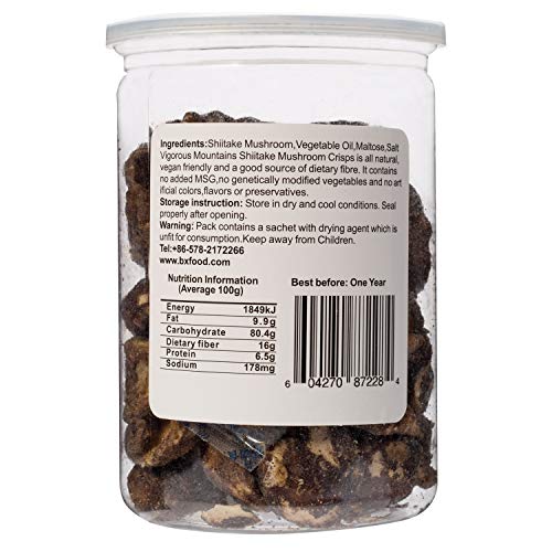 Vigorous Mountains Shiitake Mushroom Crisps Snack Dried Vegetabl
