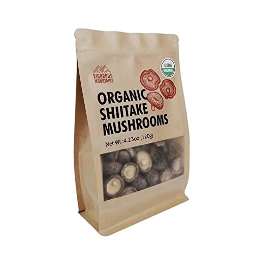 VIGOROUS MOUNTAINS USDA Organic Dried Shiitake Mushrooms 4.23oz...