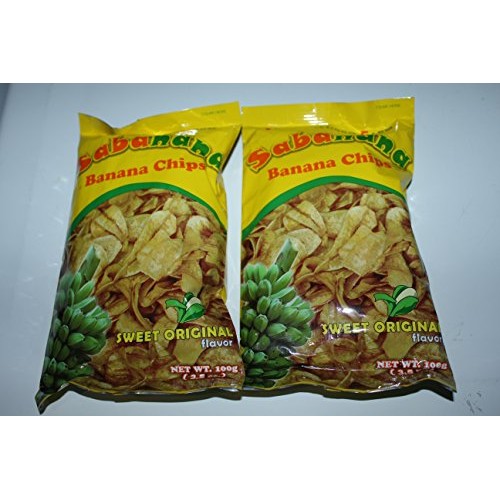 Sabanana Chips Or Banana Chips Sweet Original Flavor Pack Of Two