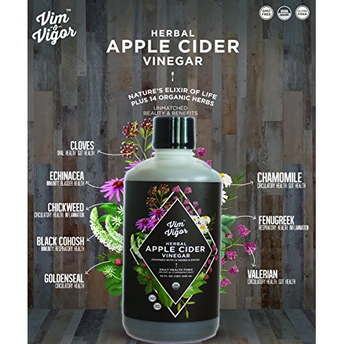 Vim &Amp; Vigor, Tonic, Daily Shots, Apple Cider Vinegar, 14 Herbs,