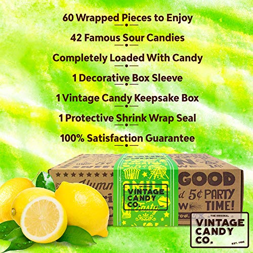 Vintage Candy Co. Sour Candy Assortment Gift Box - Best Candy Va