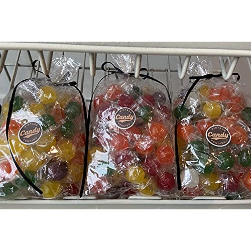 Traditional Washburn Sour Fruit Balls Retro Hard Candy Wrapped, ...