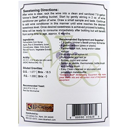 Home Brew Ohio Vintners Best Fruit Wine Base, Blueberry, 128 Oz.