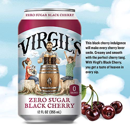Virgil’S, Zero Sugar Black Cherry, Great Tasting Zero Calorie Ke