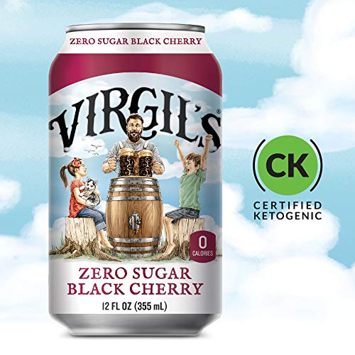 Virgil’S, Zero Sugar Black Cherry, Great Tasting Zero Calorie Ke