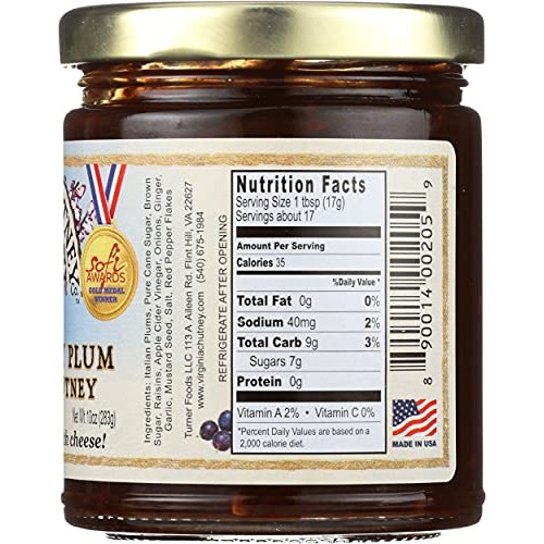 VIRGINIA CHUTNEY COMPANY Spicy Plum Chutney, 10 OZ