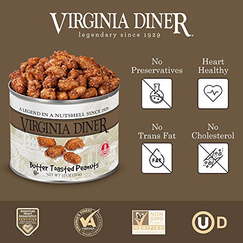 Virginia Diner Peanuts, Butter Toasted, 10-Ounce