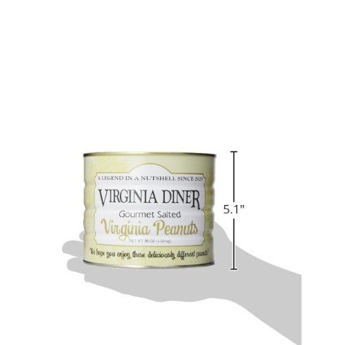 Virginia Diner Gourmet Salted Virginia Peanuts, 36 Ounce Tin