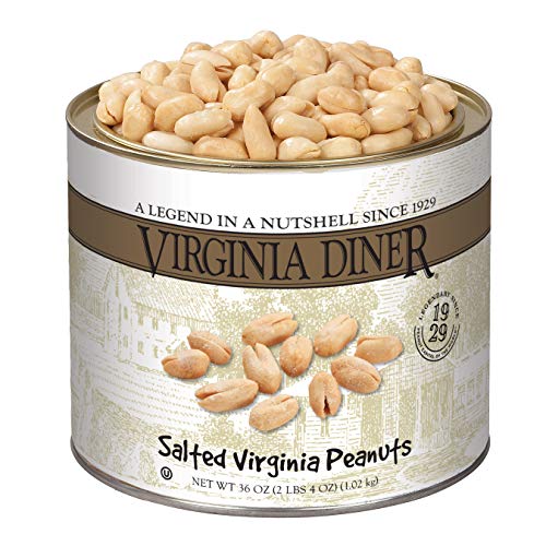 Virginia Diner Gourmet Salted Virginia Peanuts, 36 Ounce Tin