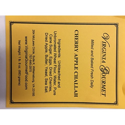 Challah Bread - Cherry Apple Challah -2 Pack- 2 Pound Challah Br