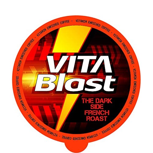 Vita Blast Dark Side French Roast Single Serve Coffee Cups Vitam