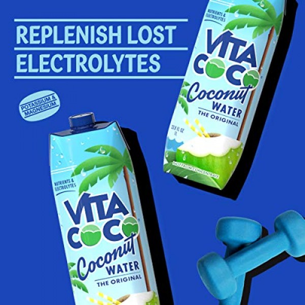 Vita Coco Coconut Water, Pure - Naturally Hydrating Electrolyte ...