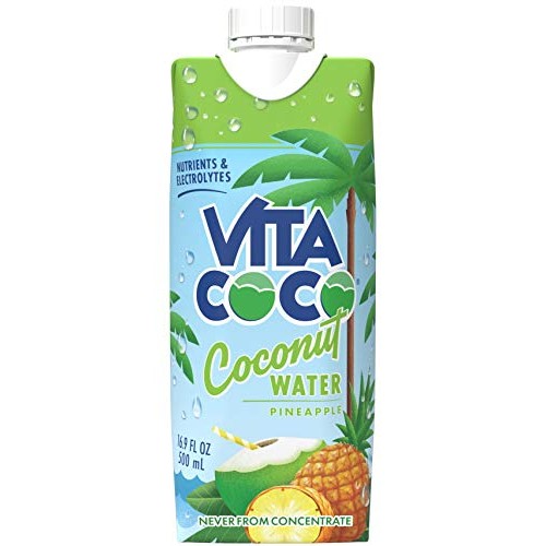 Vita Coco Coconut Water, Pineapple, 16.9 Fl Oz