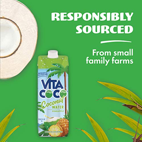 Vita Coco Coconut Water, Pineapple - Naturally Hydrating Electro