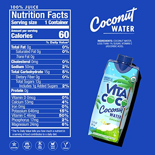 Vita Coco Coconut Water, Pure Organic | Refreshing Coconut Taste...