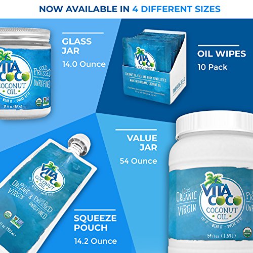 Vita Coco Organic Virgin Coconut Oil - Non Gmo Cold Pressed Glut
