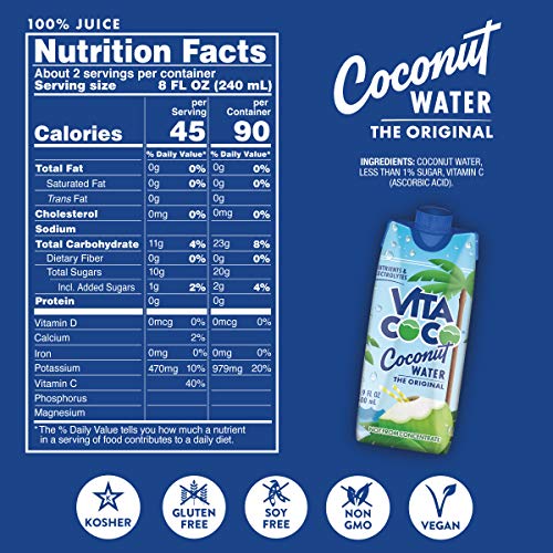 Vita Coco - Pure Coconut Water 500Ml X 12 - Naturally Hydratin