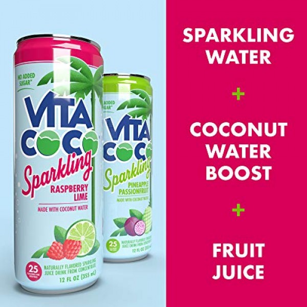 Vita Coco Sparkling Water, Pineapple Passionfruit | Boosted With