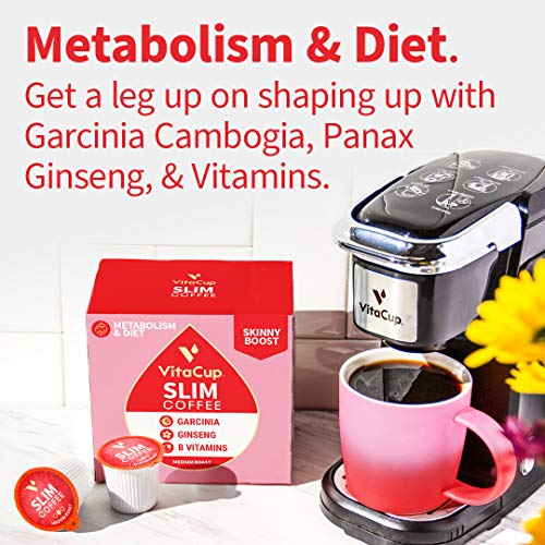 Slim Coffee Pods By Vitacup For Skinny Diet &Amp; Metabolism With Ga