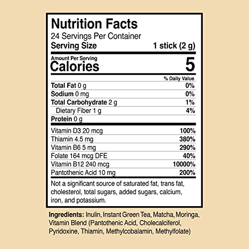 VitaCup Green Tea Instant Packets, Enhance Energy & Detox with M...