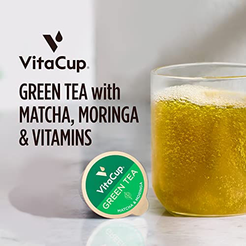VitaCup Green Tea Pods, Enhance Energy & Detox with Matcha, Mori...