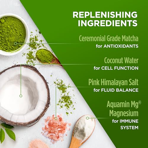 VitaCup Hydration Matcha Instant Packets, with Magnesium, Electr...