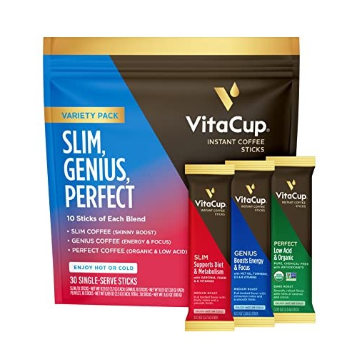 VitaCup Instant Coffee Sticks, Slim w/Garcinia for Diet & Metabo...