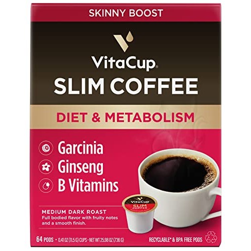 Vitacup Slim Coffee Pods, Boost Diet &Amp; Metabolism With Ginseng,