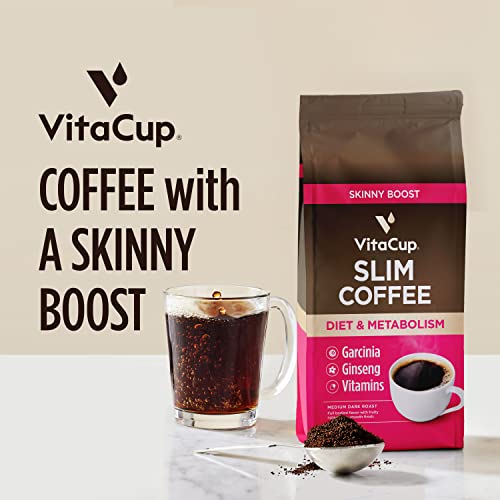 VitaCup Slim Ground Coffee, Boosts Diet & Metabolism with Ginsen...