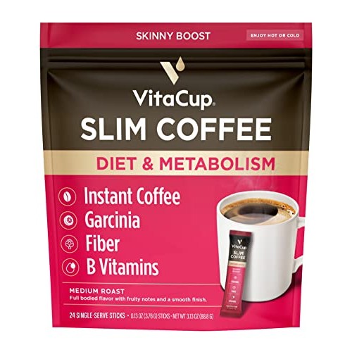 VitaCup Slim Instant Coffee Packets, Boost Diet & Metabolism wit...