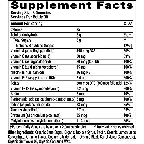 Vitafusion Organic Men’S Gummy Multivitamin, 90 Count - Non-Gmo,