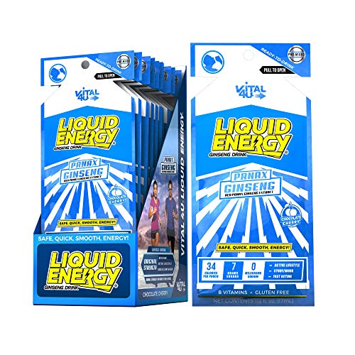 Vital 4U Liquid Energy - Ginseng Energy Shot, Chocolate Cherry F