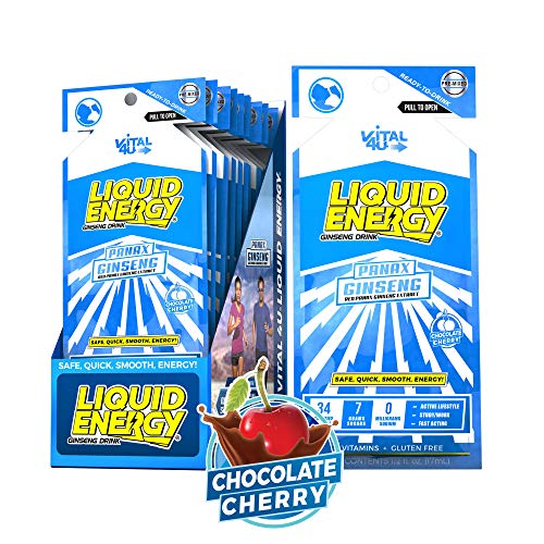 Vital 4U Liquid Energy - Ginseng Energy Shot, Chocolate Cherry F