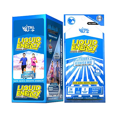 Vital 4U Liquid Energy - Ginseng Energy Shot, Chocolate Cherry F