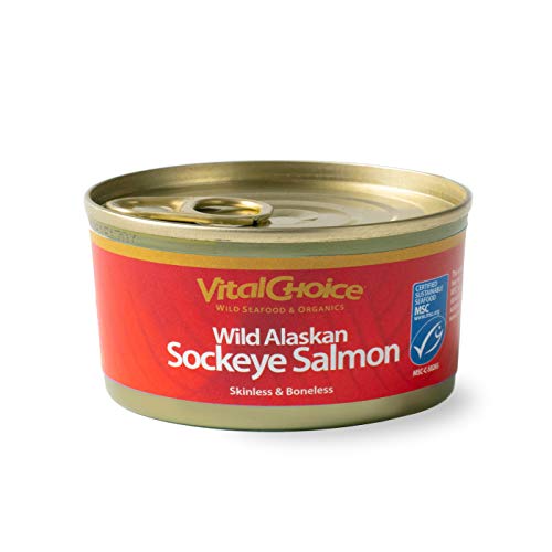 Vital Choice Wild Alaskan Sockeye Salmon 6-Pack - Certified Sust